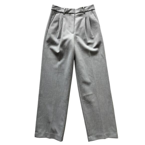 Aritzia Women's Heather Chrome The Effortless High-Waisted Wide Leg Pants Size 8 - Picture 2 of 13
